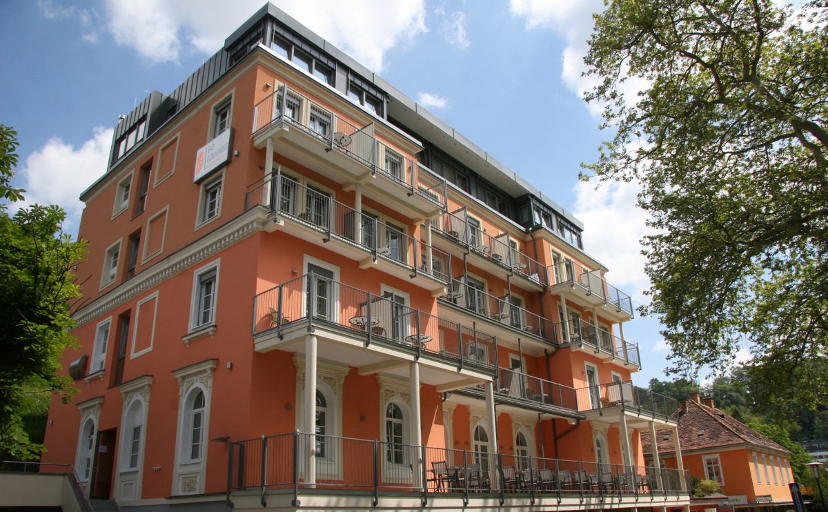 Das Hotel Grazerhof am Hauptplatz von Bad Gleichenberg